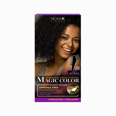 Nicka K Magic Color Permanent Cream Hair Dye – TCW03 Soft Black - ANNS BEAUTY SUPPLY